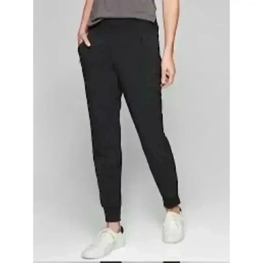 Athleta Lined SoHo Joggers Black Size 2